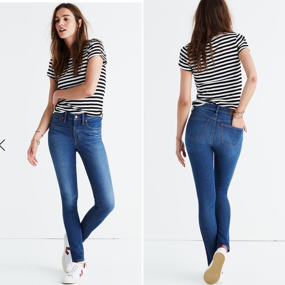 MADEWELL 9" Mid-Rise Skinny Jeans in Patty Wash 32